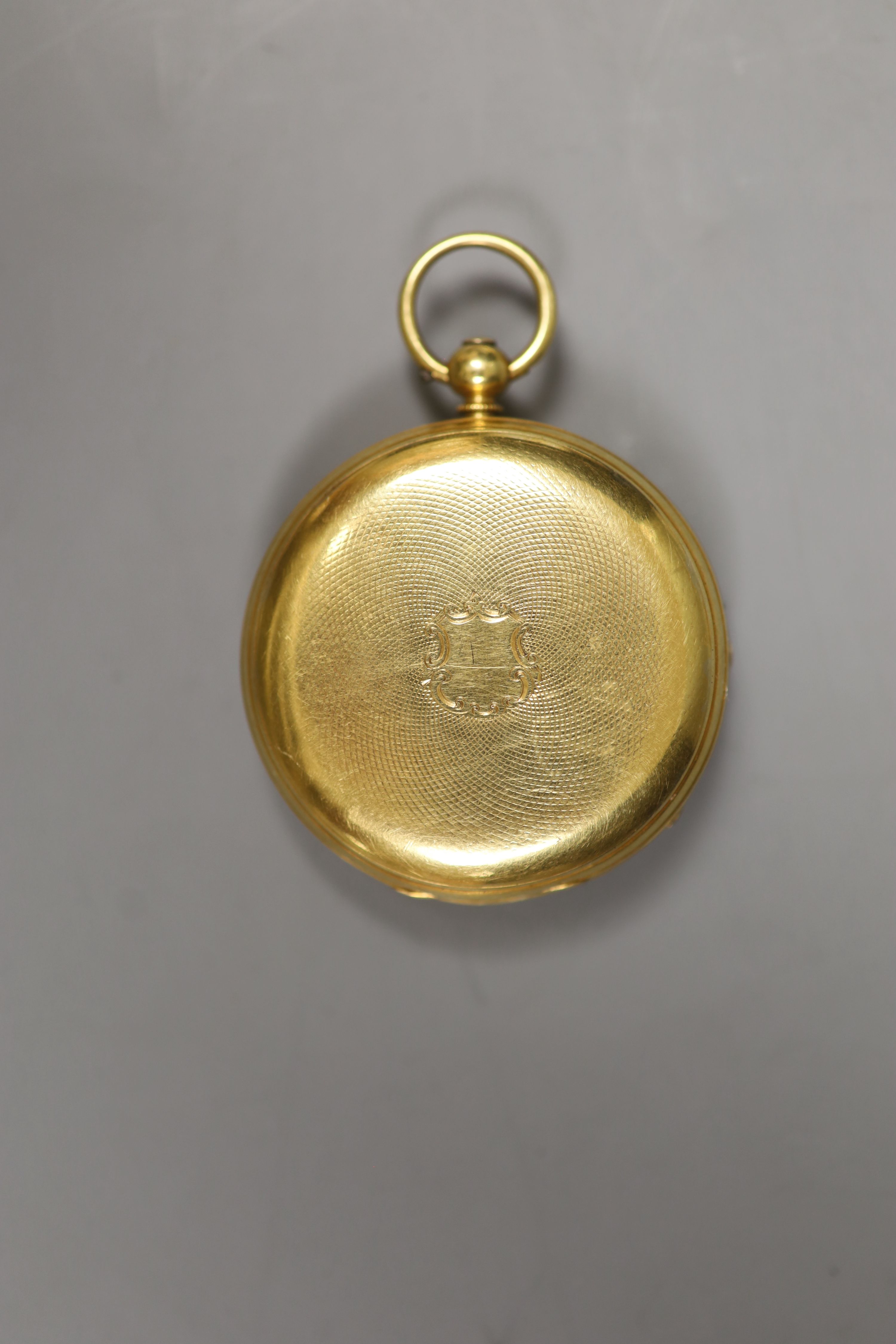 An 18ct gold open face keywind pocket watch, 1902